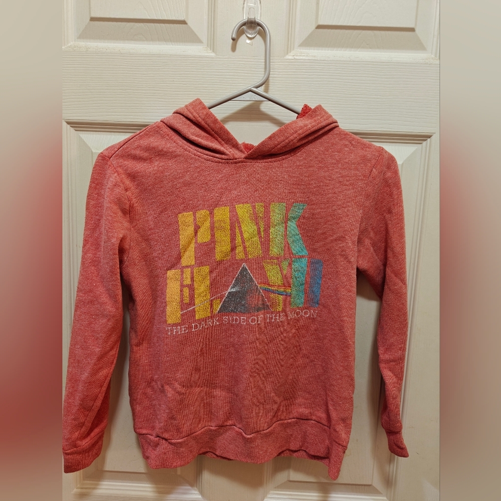 Pink Floyd Kids Hoodie - Red with Multicolor Print